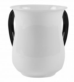 Washcup Acrylic 59395 Wht+Blk