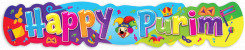 Purim Wall Banner 9.5"x45 WINF