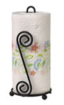 Paper Towel Stand Scroll Black