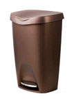 TrashCan 13gal Step BRIM BRONZ