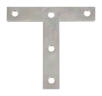 Tee Plate 4"x4" Zinc-Plated 2c