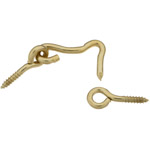 Hook & Eye 1" Brass 2ct Stanle