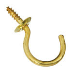 Cup Hooks 1-1/4" Brass