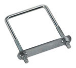 U-Bolt w/Plate Square 3.5" Wid