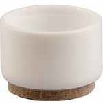 Leg Tip w/Felt Plastic 1" Wht
