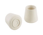 Rubber Leg Tips 1/2" White