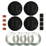 Gas Range Stove Knob Set Black