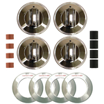 Gas Range Stove Knob Set Chrom