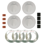 Gas Range Stove Knob Set White