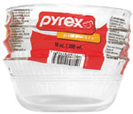 Pyrex 10 oz custard cup, 4pk