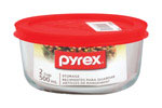 Pyrex 2-cup Round w/red cover