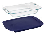 Pyrex 3 qt w/blue cover (9x13)