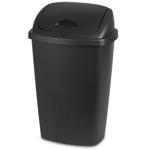 TrashCan 13.5gal Swing BLK 'G'
