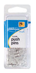 Push Pins Clear 75ct.