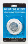Closet Pole Steel Socket Wh Cd