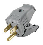 Plug 3-prong Clamptite Grey