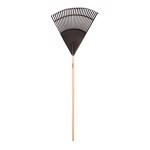 Rake Poly 24" Wood Handle BLK