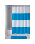 Zena Shower Curtain-Azur/White