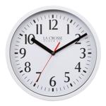Wall Clock 8" White LaCrosse