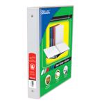 1" View Binder White Bazic