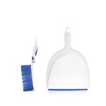 Dust Pan & Brush Set White/Blu