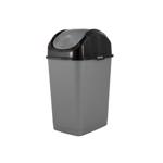 TrashCan 10lt Swing Grey SP