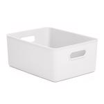 Bin 11x15x6 15L Ribbed Whit SP