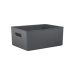 Bin 11x15x6 15L Ribbed Grey SP