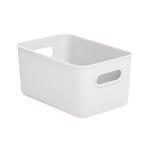 Bin 7x10x5 5L Ribbed White SP