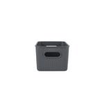 Bin 7x10x5 5L Ribbed Grey SP