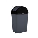 Trash Can 37qt Swing Grey/Onyx