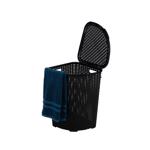 SP Corner Wicker Hamper 52L Bk