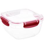 Food Container 1.5qt Squar Red