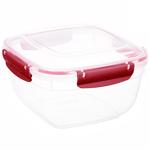 Food Container 2.5qt Squar Red