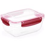 Food Container 1.5qt Rect Red
