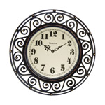 Wall Clock 12" Wrought Iron
