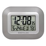 Wall Clock Digital Silver West