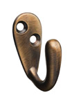Hook Single Brass Antique