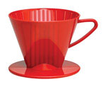 Coffee Filter Cone, 2 Cup, RED
