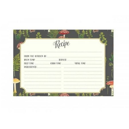 Recipe Cards 4x6 Mushroom Bota