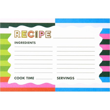 Recipe Cards 4x6 Bold Stripe