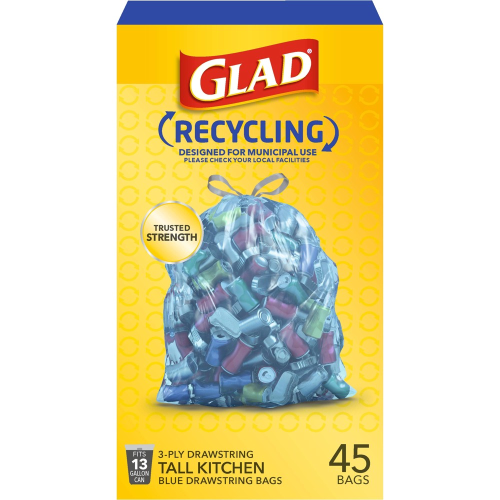 Glad Recycling Drawstr Bl 45ct