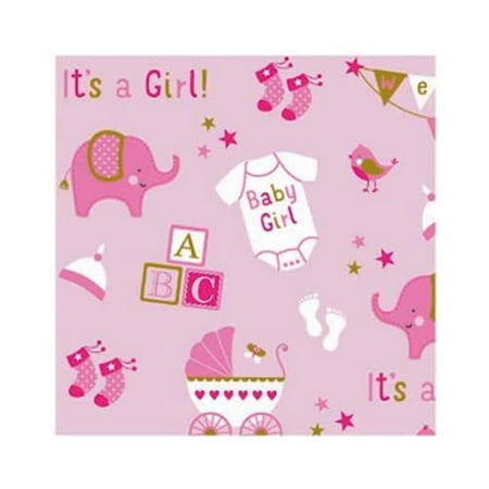 Gift Wrap Baby Girl 16'x30"