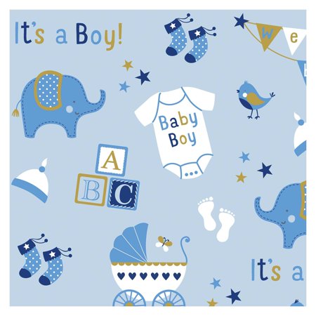 Gift Wrap Baby Boy 16'x30"