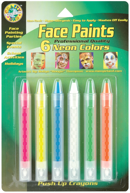 Face Paint Push-Crayon 6 Neon