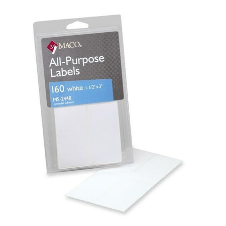 Label 1½" X 3" White 160/Bx
