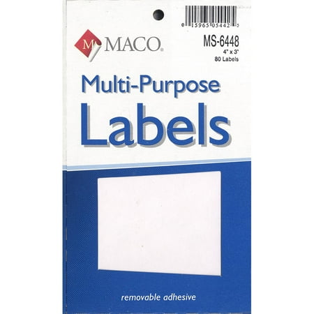 Label 4" X 3" 80/Bx Removable