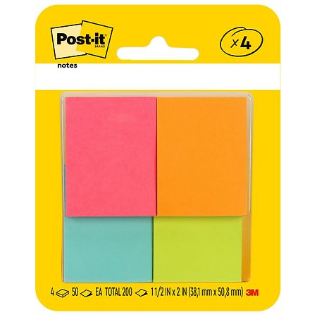 Post-It Notes 1.5" x 2" Neon