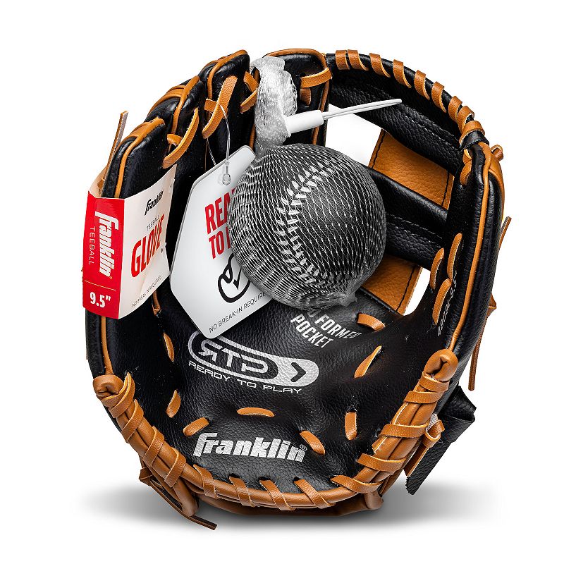 Glove 9"+T-Ball Lefty Blk/Tan