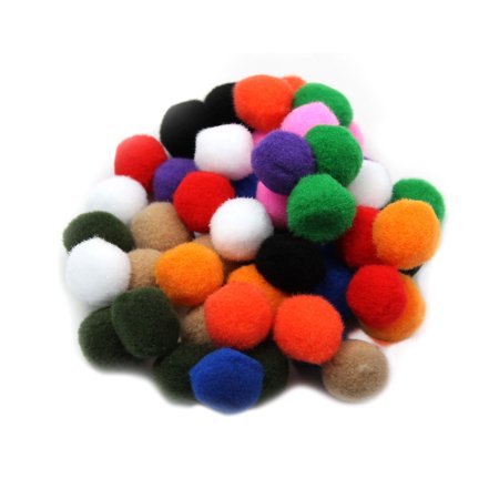 Pom Poms 1" Multi 50ct
